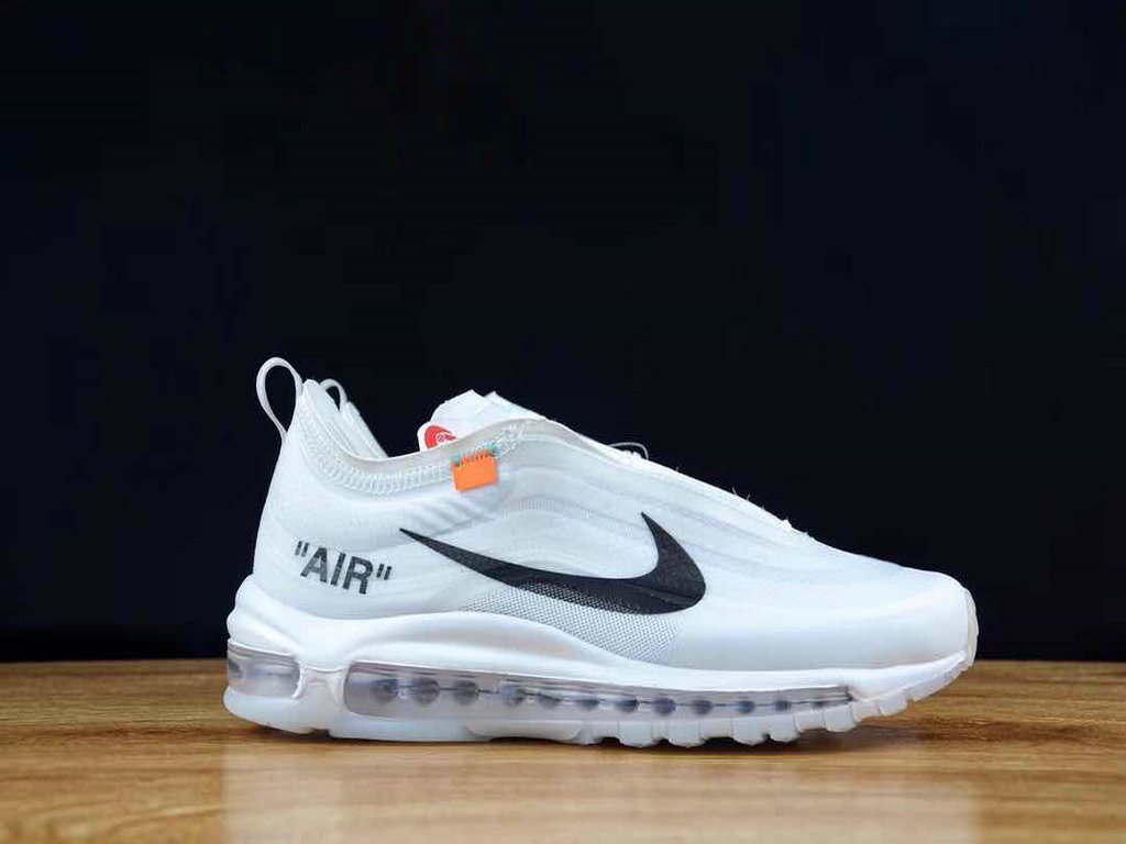 Retailmenot Coupon OFF WHITE x Nike Air Max 97 OG White Cone ICE Blue AJ4585-100 Running Shoe For Sale